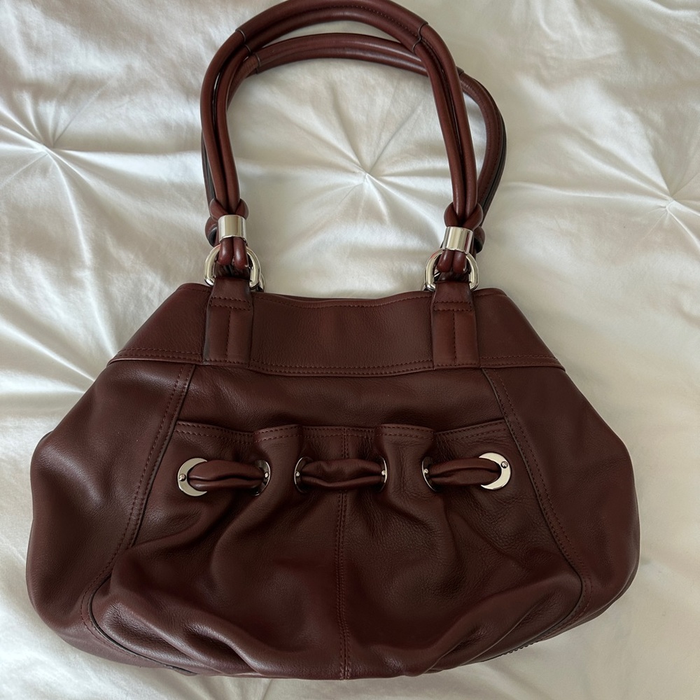 b. makowsky Rich Brown Shoulder Bag